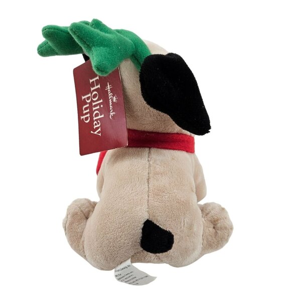 Hallmark Holiday Pup Plush Green Antlers Reindeer Christmas Stuffed Animal - Picture 4 of 9